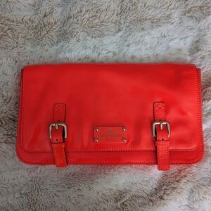 Kate Spade Red Leather Clutch